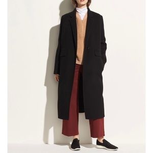 Vince Long Wool Blend One Button Coat
